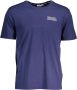 Fila Klassiek Logo Print Katoenen T-shirt Blue Heren - Thumbnail 1
