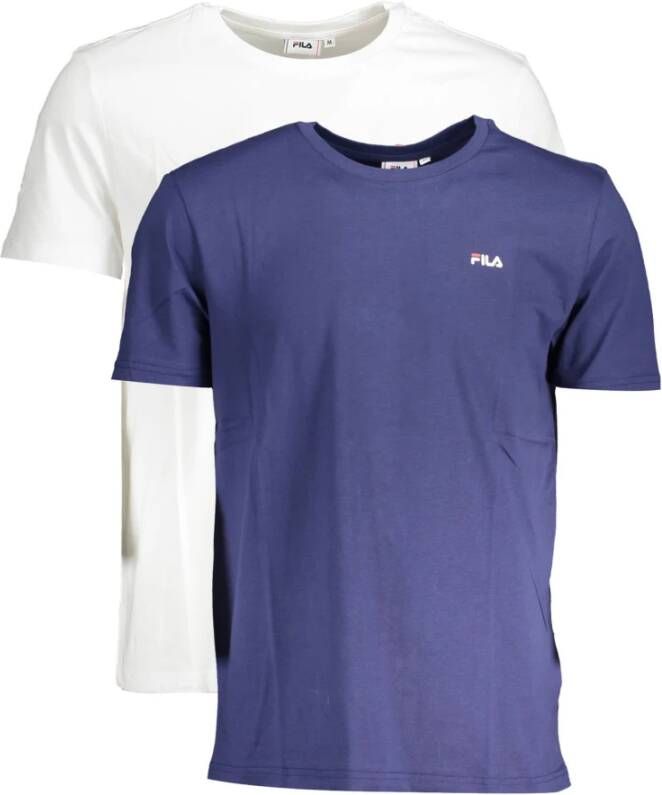Fila T-shirt Korte Mouw Brod Tee Dubble Pack