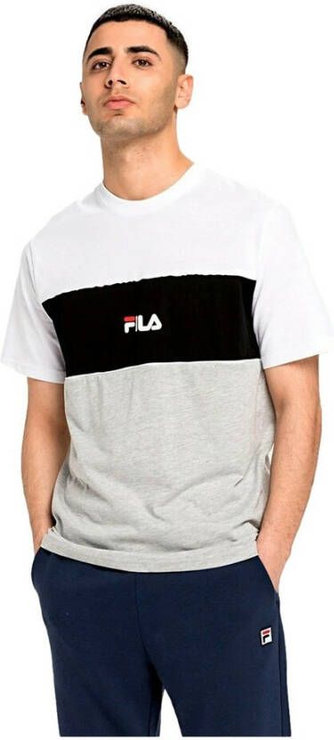 Fila Kleur Blok Tee Licht Grijs Melange Gray Heren