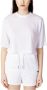 Fila Elegant wit logo T-shirt brede hals White Dames - Thumbnail 3
