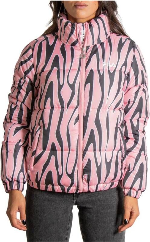 Fila Hoge hals donsjas Peony Print Pink Dames