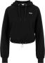Fila Zwarte Crop Hoodie met Verstelbare Capuchon en Elastische Manchetten Black Dames - Thumbnail 1