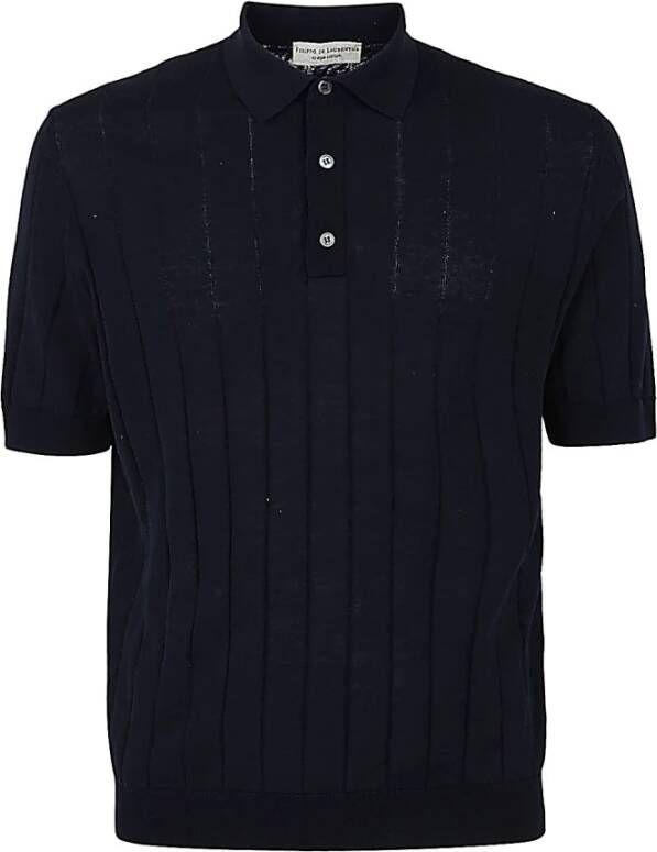 Filippo De Laurentiis Polo Shirts Blauw Heren