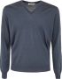 Filippo De Laurentiis V-neck Knitwear Blauw Heren - Thumbnail 1