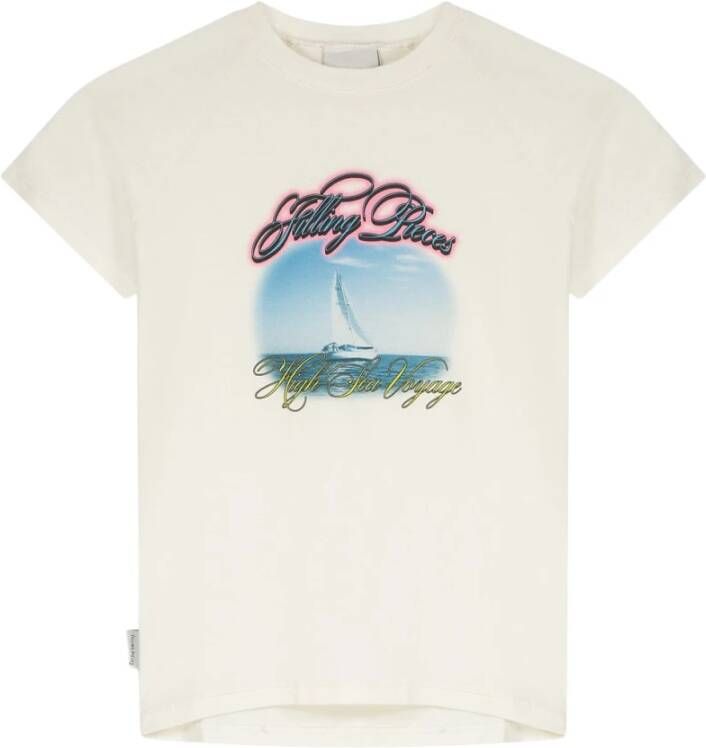 Filling Pieces Dames Tee High Sea Voyage Antique White Wit Dames