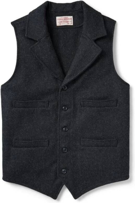 Filson Tijdloze Western Vest voor Extra Comfort en Warmte Black Heren