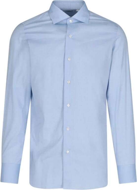 Finamore Alledaagse t-Overhemd Blauw Heren