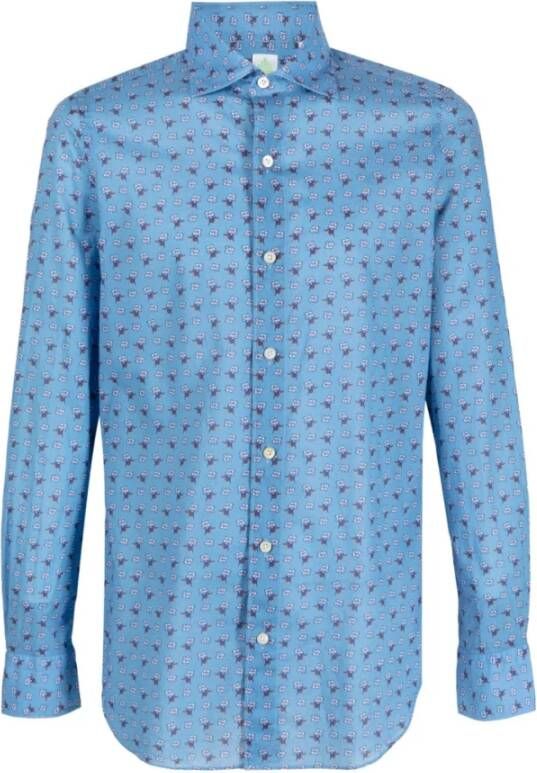 Finamore Blouses & Overhemd Blauw Heren