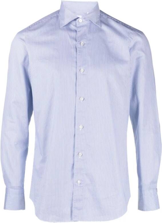 Finamore Casual Shirts Blauw Heren