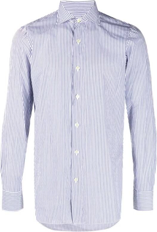 Finamore Casual Shirts Blauw Heren