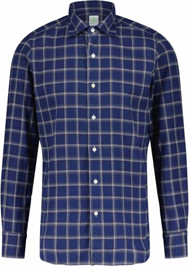 Finamore Casual Shirts Blauw Heren