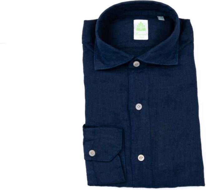 Finamore Formal Shirts Blauw Heren