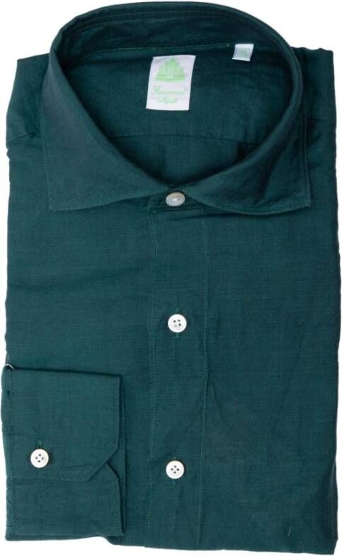 Finamore Formal Shirts Groen Heren