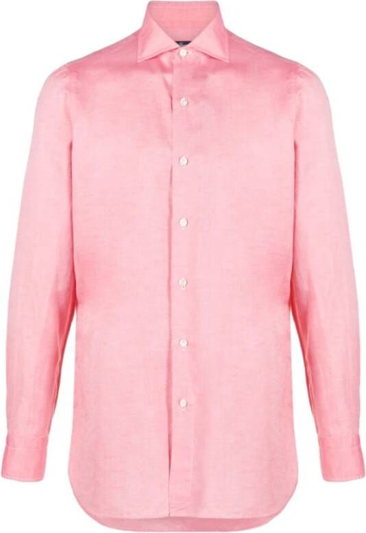 Finamore Formal Shirts Rood Heren