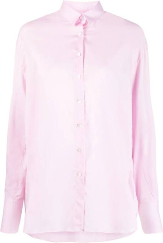 Finamore Roze Oversized Knoopshirt Pink Dames