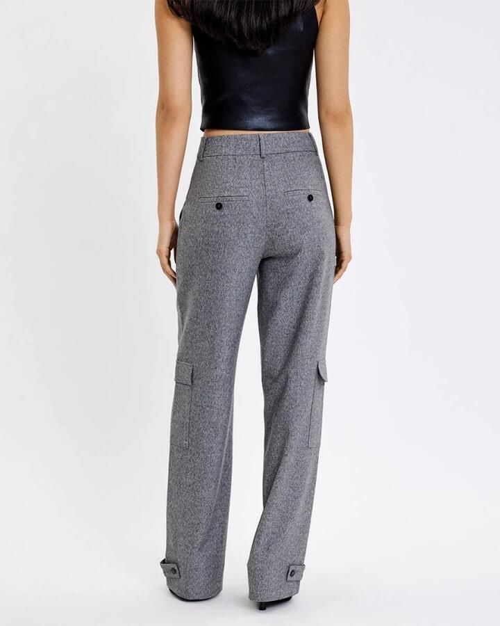 Fiveunits Cargo Strap Broek Pepper Melange Gray Dames