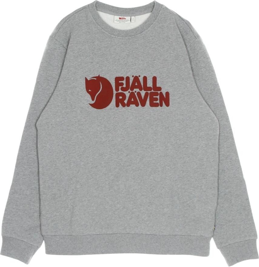 Fjällräven Grijze Melange Logo Crewneck Sweatshirt Gray Heren - Foto 2