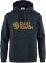 Fjällräven Donkerblauwe Logo Hoodie Pluche Sweatshirt Blue Heren - Thumbnail 3