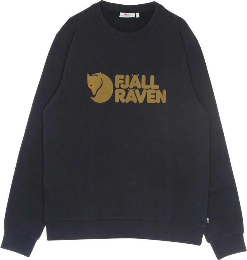 Fjällräven Logo Crewneck Sweatshirt Donkerblauw Blue Heren - Foto 4