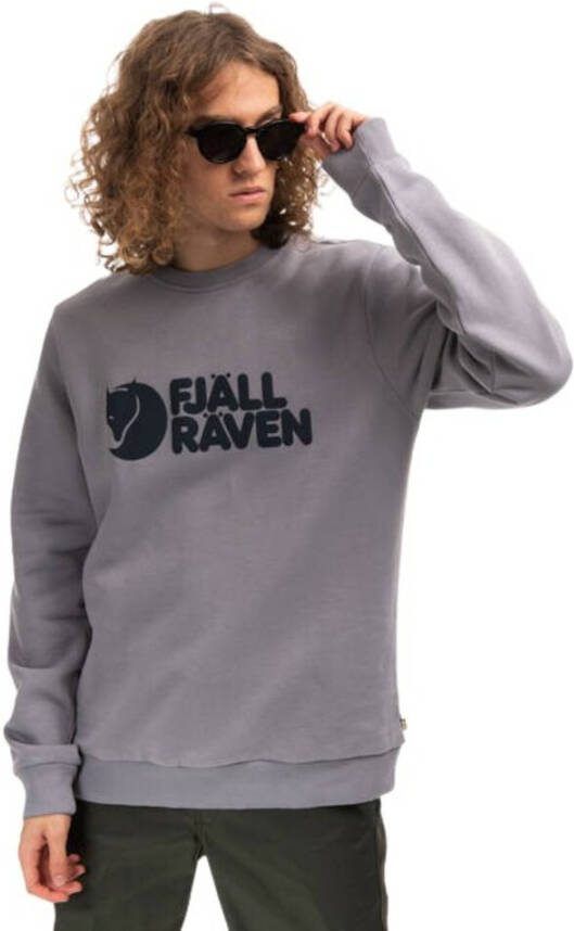 Fjällräven Logo Crewneck Sweatshirt Flint Grey Gray Heren