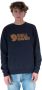 Fjällräven Logo Crewneck Sweatshirt Donkerblauw Blue Heren - Thumbnail 1