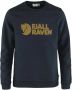 Fjällräven Logo Crewneck Sweatshirt Donkerblauw Blue Heren - Thumbnail 3