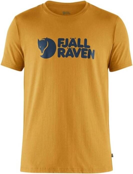 Fjällräven Heren T-shirt met Groot Logo Yellow Heren