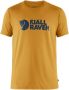 Fjällräven Heren T-shirt met Groot Logo Yellow Heren - Thumbnail 1