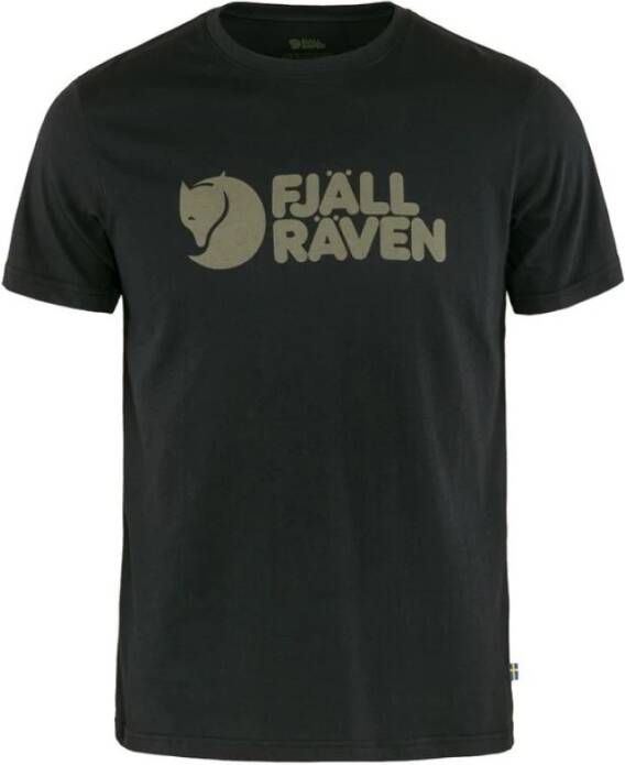 Fjällräven Zwart Logo T-shirt voor Mannen Black Heren