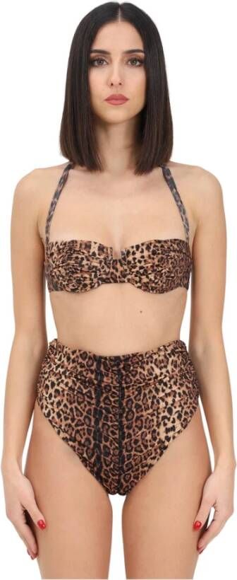 F**k Animal Print Bikini Set Multicolor Dames