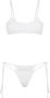 F**k Kanten Bandeau Bikini Set White Dames - Thumbnail 1