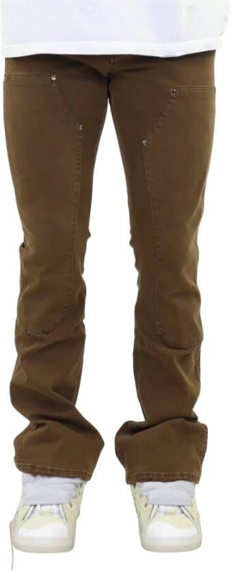 Flaneur Homme Carpenter Flared Jeans Bruin Heren