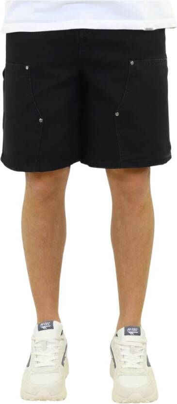 Flaneur Homme Carpenter Short Jeans Zwart Heren