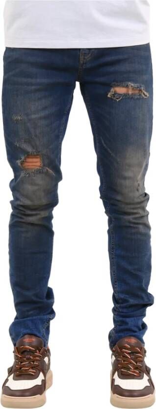 Flaneur Homme Destroyer skinny jeans Blauw Heren