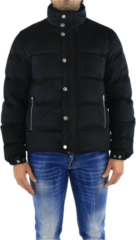 Flaneur Homme Corduroy Donsjas Waterdicht Winddicht Gevuld met veren Black Heren
