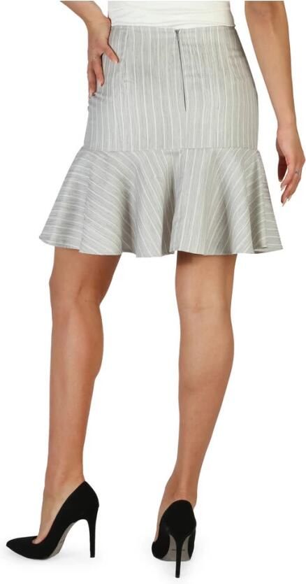 Fontana Milano 1915 Iride Rok Katoen Linnen Zijde Gray Dames - Foto 2