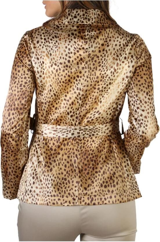 Fontana Milano 1915 Luipaardprint Jas voor Vrouwen Brown Dames - Foto 1