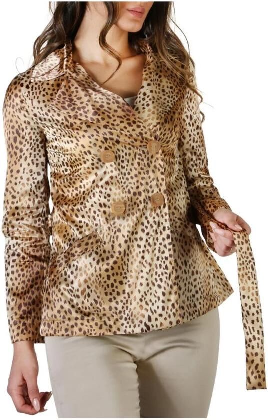 Fontana Milano 1915 Luipaardprint Jas voor Vrouwen Brown Dames - Foto 2