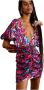 For Love & Lemons Cassandra mini -jurk Roze Dames - Thumbnail 1