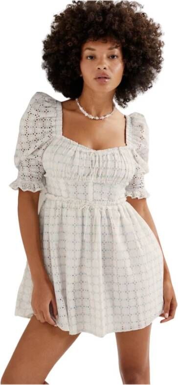 For Love & Lemons Libby mini -jurk White Dames