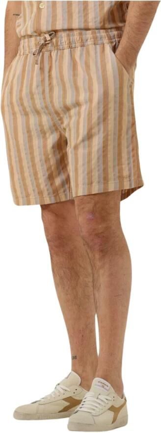 Forét Bruine Seersucker Shorts voor de Zomer Multicolor Heren - Foto 3