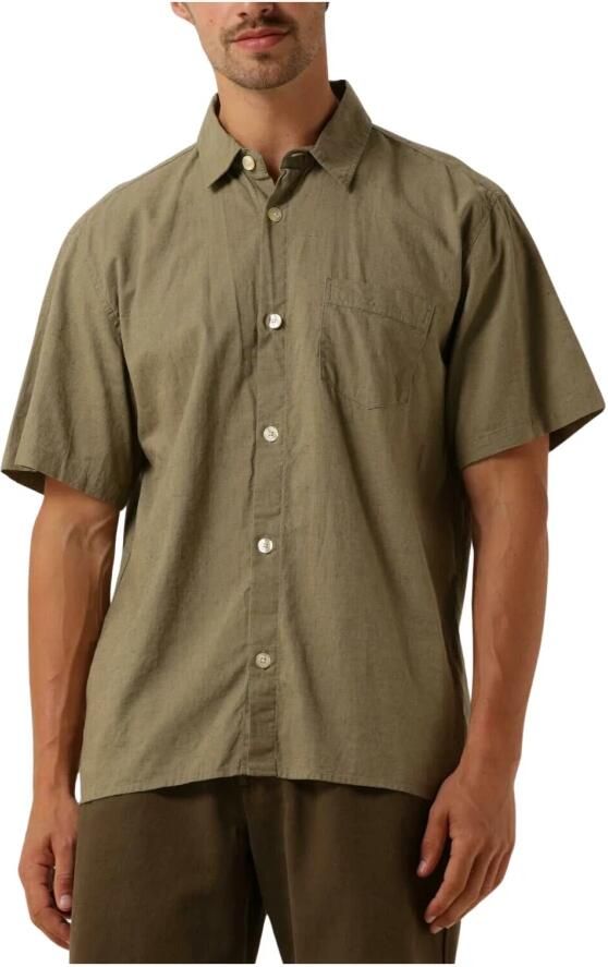 FORÉT Forét Heren Overhemden Serene Linen Ss Shirt Groen - Foto 6