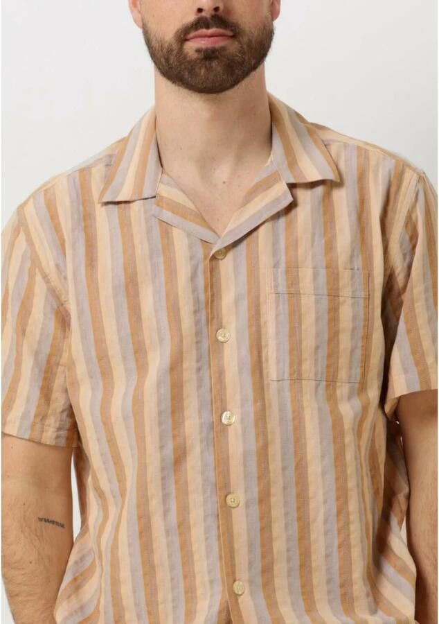 FORÉT Forét Heren Overhemden Otter Seersucker Ss Shirt Bruin - Foto 4