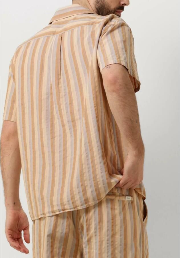 FORÉT Forét Heren Overhemden Otter Seersucker Ss Shirt Bruin - Foto 5