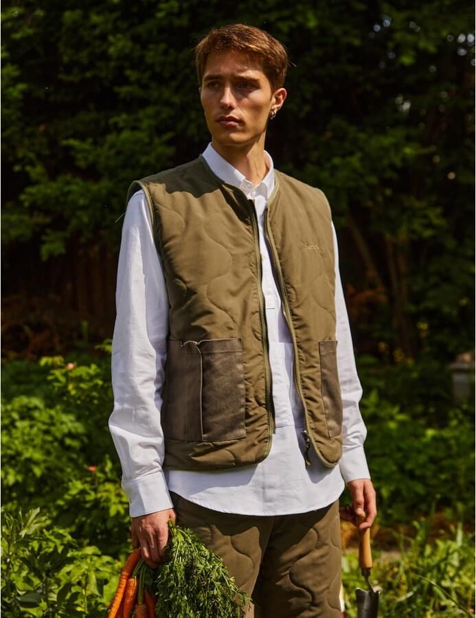 Forét Omkeerbaar Gewatteerd Vest Green Heren - Foto 2