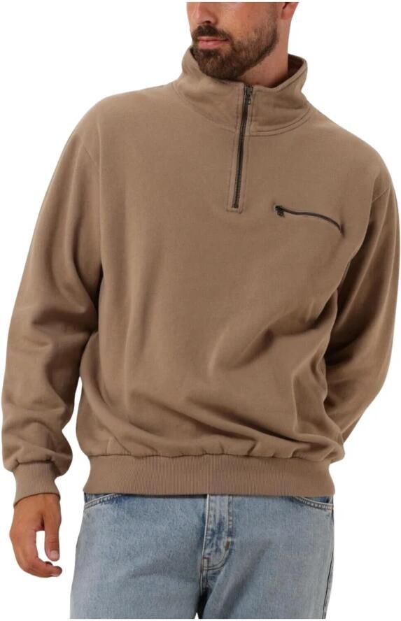 FORÉT Forét Heren Truien & Vesten Log Half Zip Sweatshirt Taupe - Foto 3