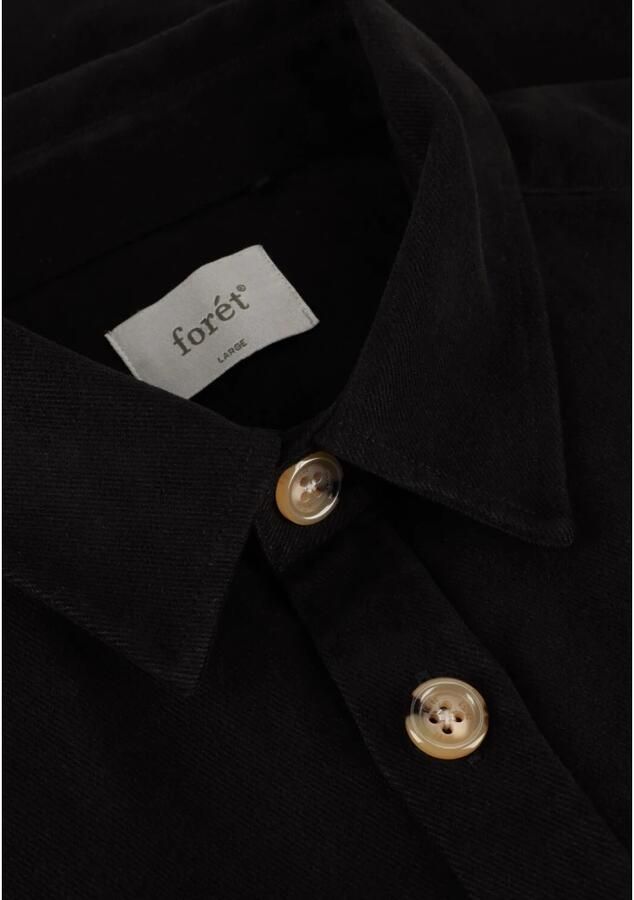 FORÉT Forét Heren Overshirts Fellow Twill Shirt Zwart