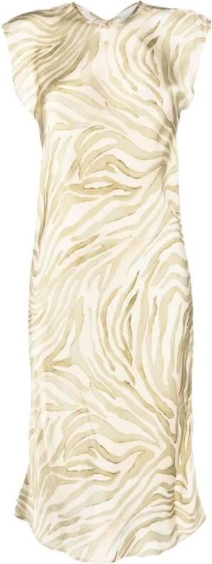 Forte Dag Midi -jurk Beige Dames