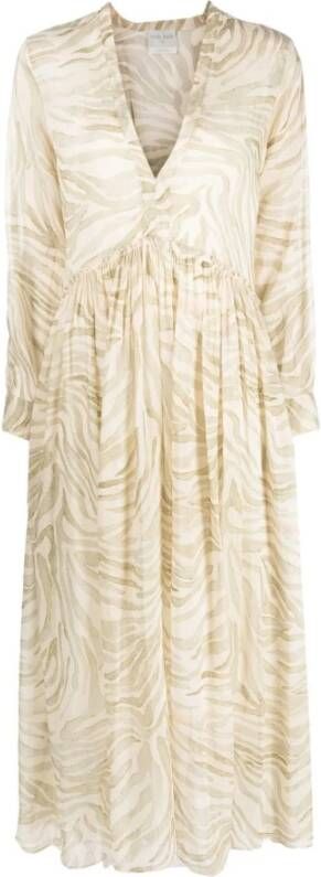Forte Dag Midi -jurk Beige Dames
