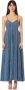 Forte Blauwe Maxi Jurk met Lurex Plissé Blue Dames - Thumbnail 2